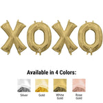 Xoxo - Anagram Letters Kit (air-fill Only) Gold 16″ Balloons
