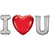 I (Heart) U - Anagram Letters Kit 34" Foil