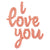 I Love You - Betallic Script Letters Kit (Air-Fill Only) Rose Gold Foil