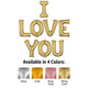 I Love You - Anagram Letters Kit Silver 34″ Balloons