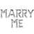 Marry Me - Northstar Letters Kit (Air-Fill Only) 16" Foil