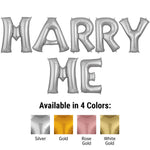 Marry Me - Anagram Letters Kit Rose Gold 34″ Balloons