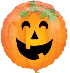 Smiley Jack-O-Lantern Pumpkin 18" Balloon