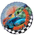 Happy Birthday Race Cars 18″ Balloon