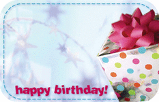 Enclosure Card - Happy Birthday Polka Dot Gift (50 count)
