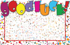 Enclosure Card - Good Luck Colorful Splatter (50 count)