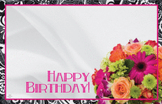 Enclosure Card - Birthday Flowers (50 count)