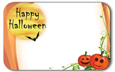 Enclosure Card - Happy Halloween Jack-O-Lanterns (50 count)