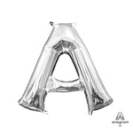 Letter A - Anagram - Silver (air-fill Only) 16″ Balloon
