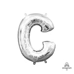 Letter C - Anagram - Silver (air-fill Only) 16″ Balloon