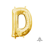 Letter D - Anagram - Gold (air-fill Only) 16″ Balloon