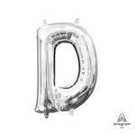 Letter D - Anagram - Silver (air-fill Only) 16″ Balloon