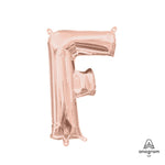 Letter F - Anagram - Rose Gold (air-fill Only) 16″ Balloon