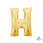 Letter H - Anagram - Gold (air-fill Only) 16″ Balloon