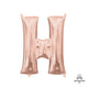 Letter H - Anagram - Rose Gold (air-fill Only) 16″ Balloon