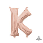 Letter K - Anagram - Rose Gold (air-fill Only) 16″ Balloon