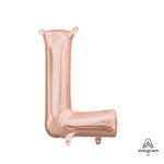 Letter L - Anagram - Rose Gold (air-fill Only) 16″ Balloon