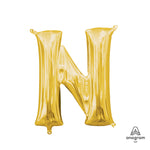 Letter N - Anagram - Gold (air-fill Only) 16″ Balloon