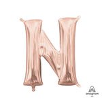 Letter N - Anagram - Rose Gold (air-fill Only) 16″ Balloon