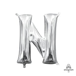 Letter N - Anagram - Silver (air-fill Only) 16″ Balloon