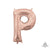 Letter P - Anagram - Rose Gold (air-fill Only) 16″ Balloon