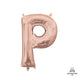 Letter P - Anagram - Rose Gold (air-fill Only) 16″ Balloon