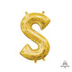 Letter S - Anagram - Gold (air-fill Only) 16″ Balloon