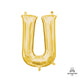 Letter U - Anagram - Gold (air-fill Only) 16″ Balloon