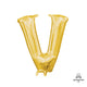 Letter V - Anagram - Gold (air-fill Only) 16″ Balloon