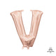 Letter V - Anagram - Rose Gold (air-fill Only) 16″ Balloon