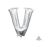 Letter V - Anagram - Silver (air-fill Only) 16″ Balloon