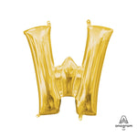 Letter W - Anagram - Gold (air-fill Only) 16″ Balloon