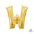 Letter W - Anagram - Gold (air-fill Only) 16″ Balloon
