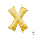 Letter X - Anagram - Gold (air-fill Only) 16″ Balloon