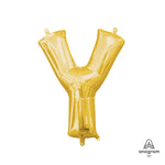 Letter Y - Anagram - Gold (air-fill Only) 16″ Balloon