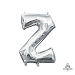 Letter Z - Anagram - Silver (air-fill Only) 16″ Balloon