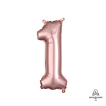 Number 1 - Anagram - Rose Gold (air-fill Only) 16″ Balloon