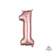 Number 1 - Anagram - Rose Gold (air-fill Only) 16″ Balloon