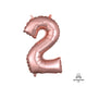 Number 2 - Anagram - Rose Gold (air-fill Only) 16″ Balloon