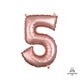Number 5 - Anagram - Rose Gold (air-fill Only) 16″ Balloon