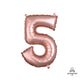 Rose Gold Number 5 16" Balloon