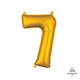 Number 7 - Anagram - Gold (air-fill Only) 16″ Balloon