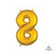Number 8 - Anagram - Gold (air-fill Only) 16″ Balloon