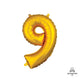 Number 9 - Anagram - Gold (air-fill Only) 16″ Balloon