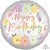 Boho Birthday Satin Flowers 17″ Balloon