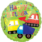 Happy Birthday Trucks 17″ Balloon