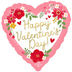 Happy Valentine's Day Floral 17″ Balloon