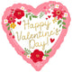 Happy Valentine's Day Floral 17″ Balloon