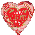 Happy Valentine's Day Twisty Marble 17″ Balloon