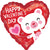 Happy Valentine's Day White Bear 17″ Balloon